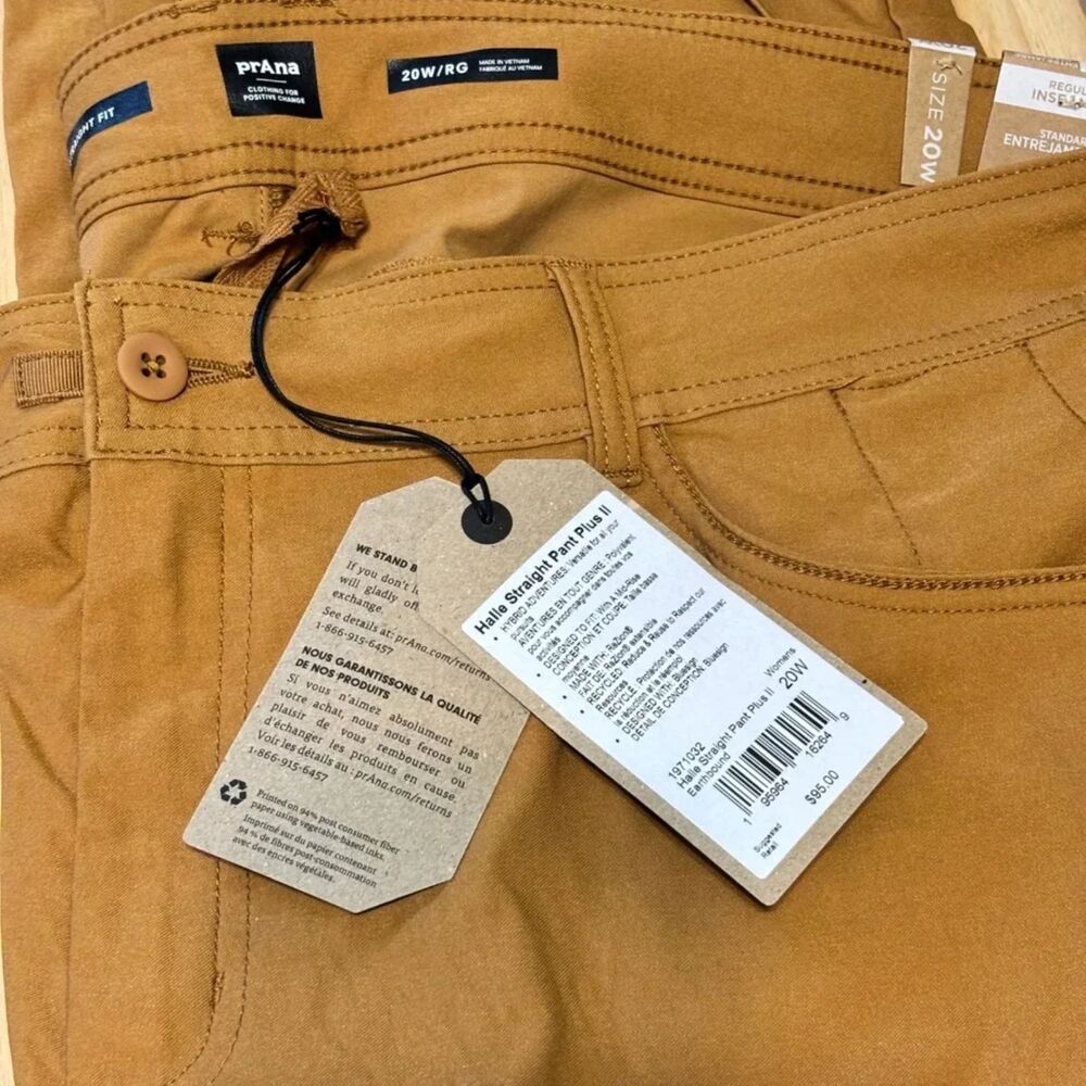 PrAna Halle Straight Pant Plus II Women ( 20W) These are ***COAL*** color - Picture 2 of 8